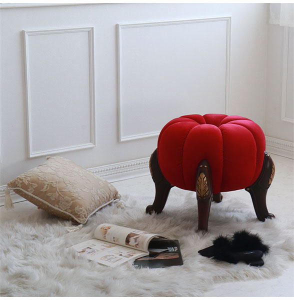 パンプキンスツール かぼちゃ チェア オットマン アンティーク調