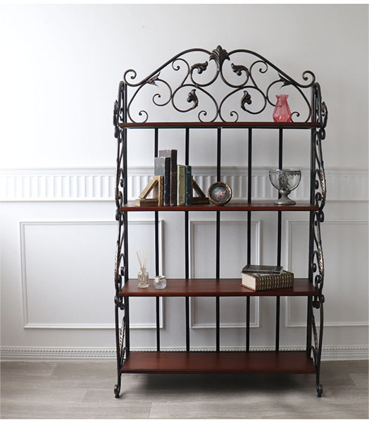 輸入家具 アイアン オープンラック 幅103cm アンティーク調 おしゃれ