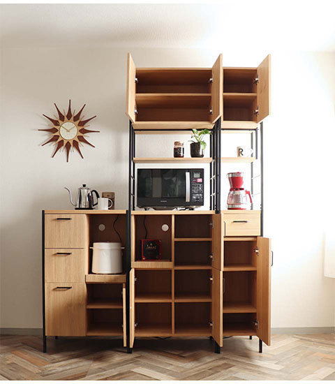 レンジ台 キッチン収納 おしゃれ キッチンラック 食器棚 幅60cm