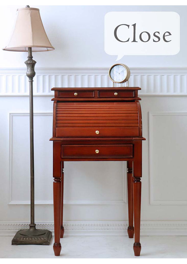 デスク ライティングビューロー おしゃれ 幅55cm 蛇腹 アンティーク