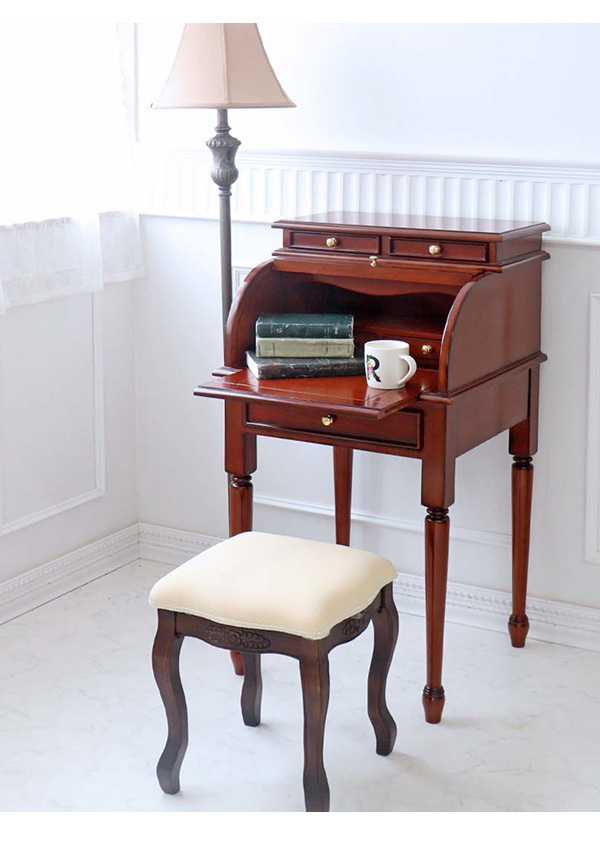 デスク ライティングビューロー おしゃれ 幅55cm 蛇腹 アンティーク