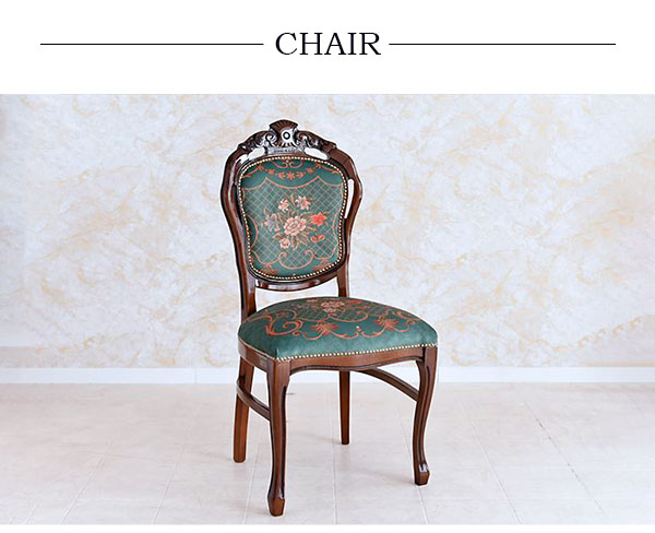 イタリア製 象嵌ラウンドダイニングセット5P （グリーンフラワー