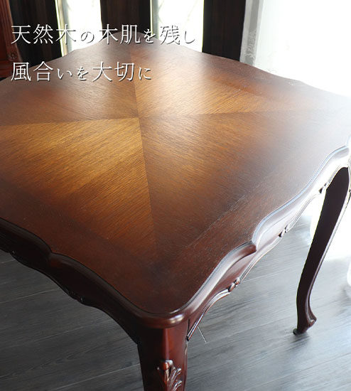 アンティーク調☆フレンチマルシェ☆ダイニングテーブル 幅75cm｜Y
