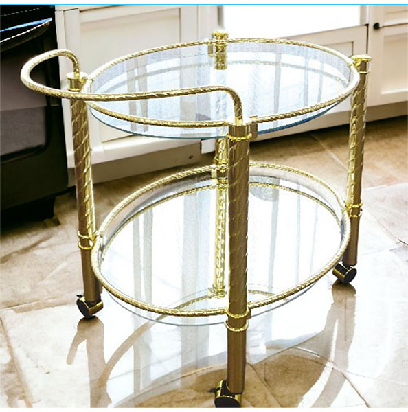 ゴールドカフェワゴン｜おしゃれ家具通販 Y-KAGU【輸入家具屋さん】