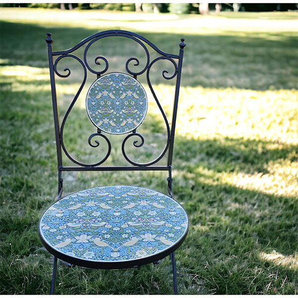 ガーデニングファニチャー テーブル＆チェア3点セット (イチゴ泥棒