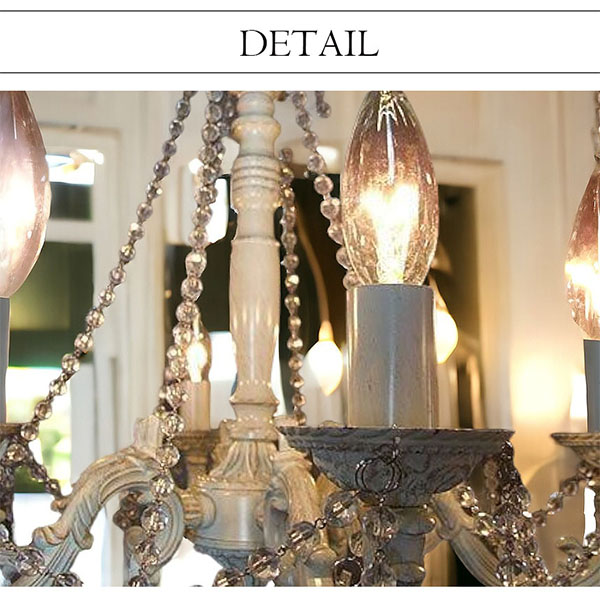 LED対応】ガラス製 シャンデリア 6灯(アバント) 【送料無料】｜Y-KAGU