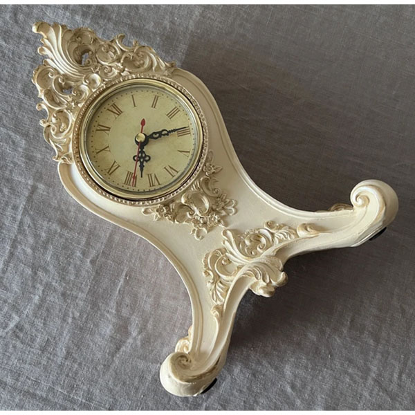 ヴィクトリアンクロック 置き時計 （アンティークホワイト）｜Y-KAGU