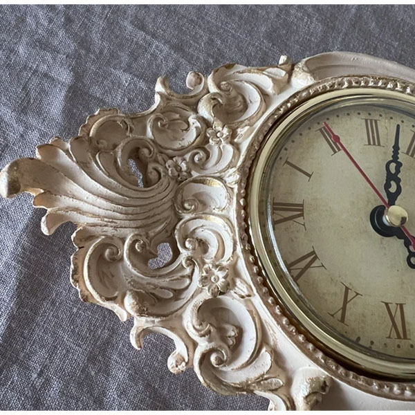 ヴィクトリアンクロック 置き時計 （アンティークホワイト）｜Y-KAGU
