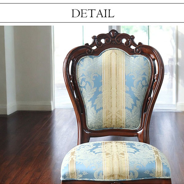 マリナカッシーリ 猫脚 ダイニングチェア (ストライプブルー)｜Y-KAGU