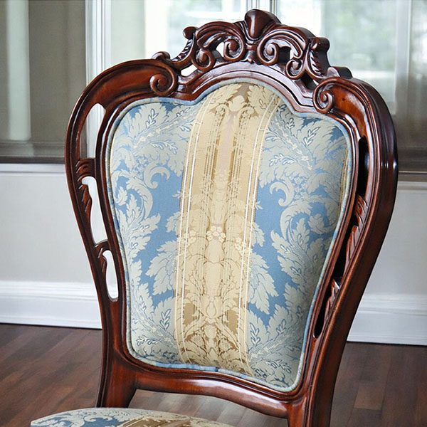 マリナカッシーリ 猫脚 ダイニングチェア (ストライプブルー)｜Y-KAGU