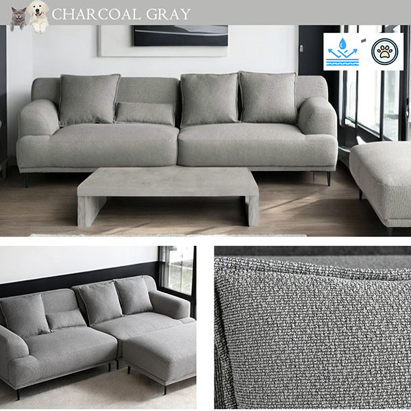 輸入家具 4WAYカウチソファ 三人掛け ソファー フラン フレンチグレー