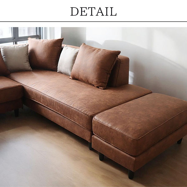 ペットのひっかき傷にも対応！カバーリングタイプ コーナーソファ