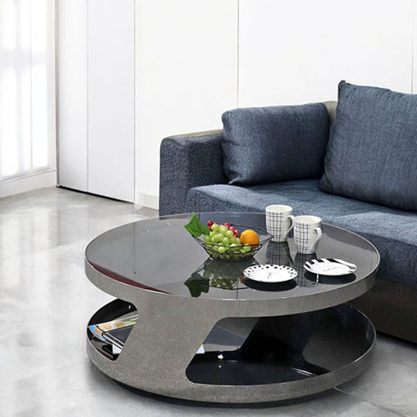 HOBANG ステンレス製 ラウンドセンターテーブル 幅90cm｜Y-KAGU(輸入