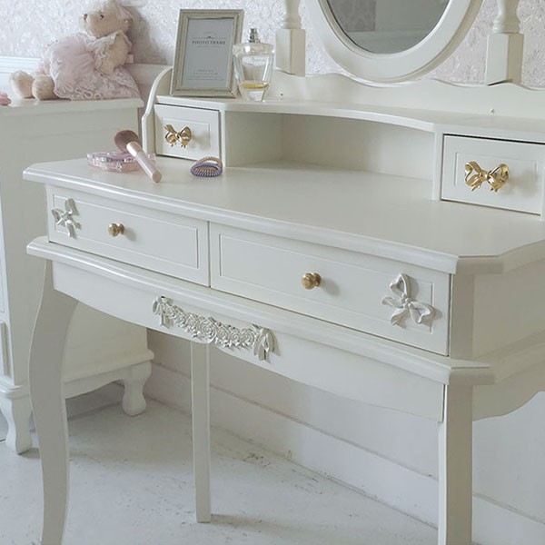 ココリボン ドレッサーセット ホワイト｜おしゃれ家具通販【輸入家具屋