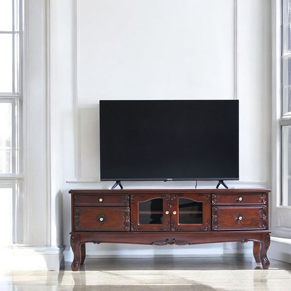 マホガニー材使用 パルマエミリア アンティークブラウン テレビボード