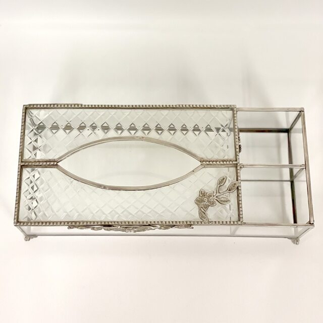 全2色】真鍮製 アンティーク調 ティッシュボックスケース（小物入れ