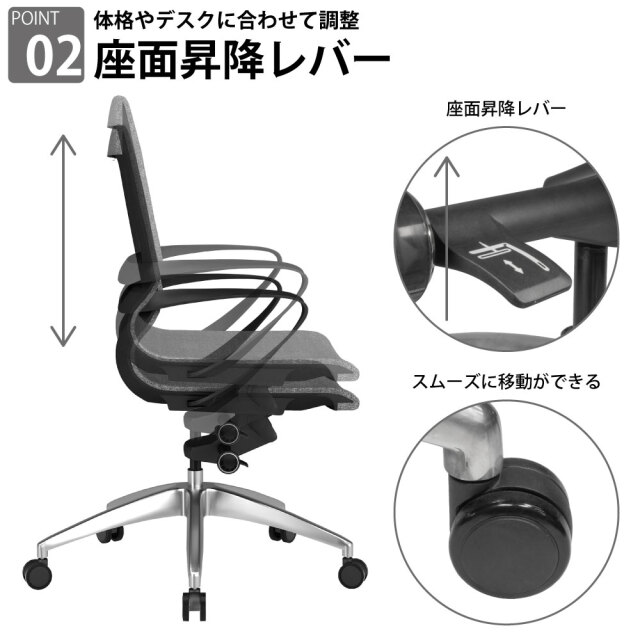 オフィスチェア デスクチェア 疲れない リクライニング 肘掛け有り