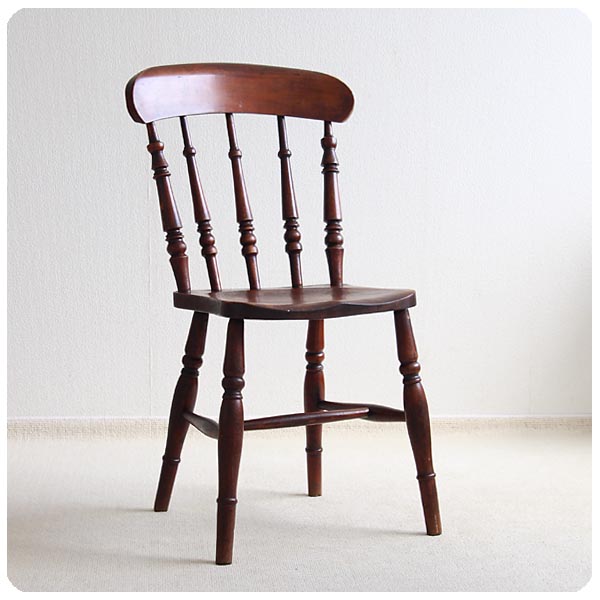 イギリス アンティーク キッチンチェア/ダイニングチェア/ナチュラル