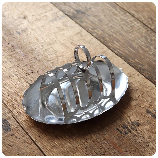 イギリス アンティーク シルバープレート トーストラック/銀メッキ