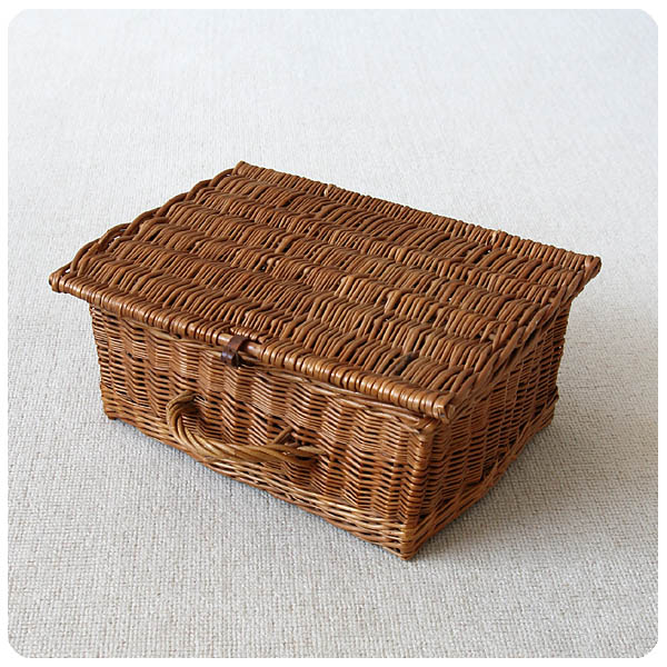 イギリス アンティーク ピクニックバスケット 籐製 カントリー