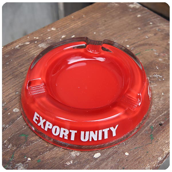 イギリス ヴィンテージ ガラス製 灰皿/アッシュトレイ/コレクタブル