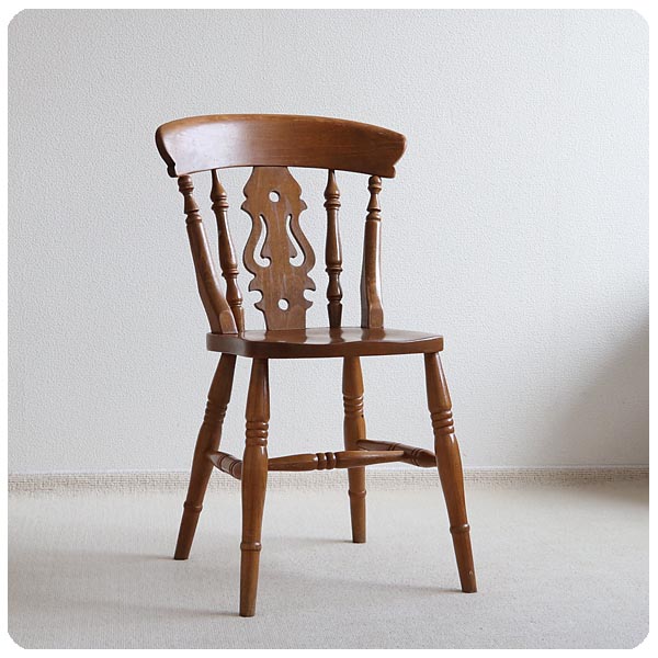 イギリス アンティーク キッチンチェア/ダイニングチェア/ナチュラル