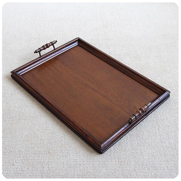 イギリス アンティーク ティートレイ オーク お盆 アフターヌーンティ