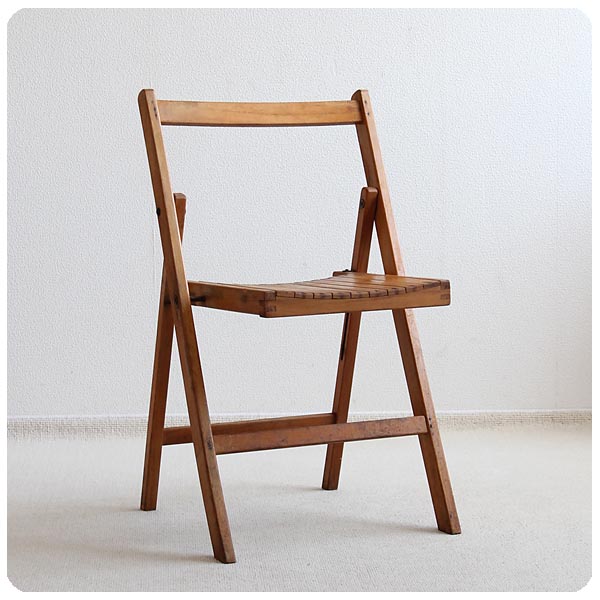 イギリス アンティーク フォールディングチェア 古木 木製 インテリア
