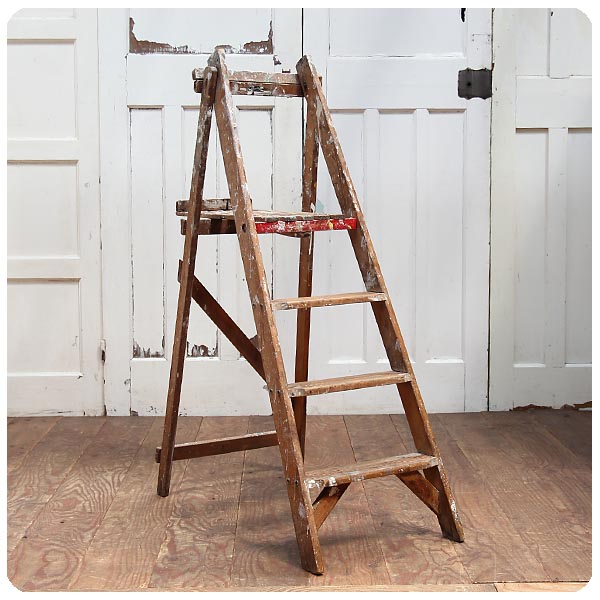 L3710-105 英国アンティーク ラダー ステップラダー プランター