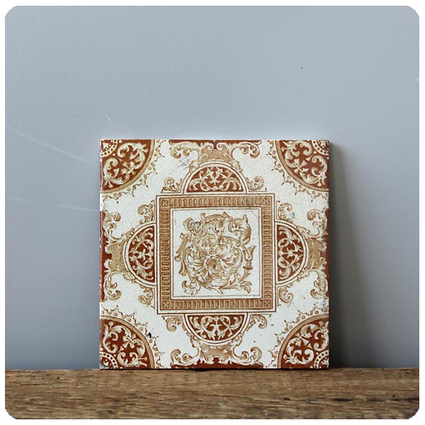 イギリス アンティーク タイル 陶器 インテリア雑貨 ディスプレイ 英国