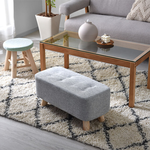 北欧デザイン 天然木スツール コロンチェア ロング 【48-100009