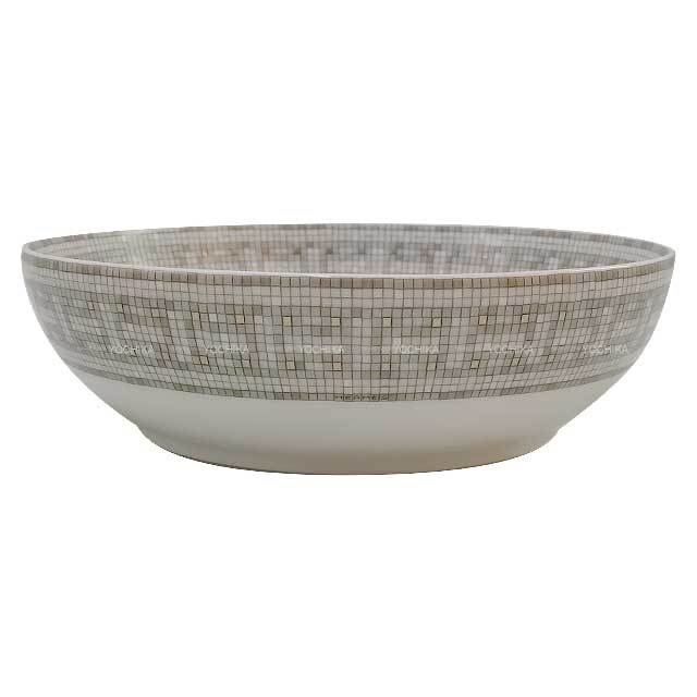 HERMES エルメス 皿 シリアルプレート モザイク24 17cm プラチナ