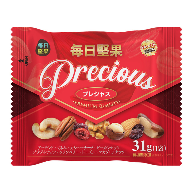 大人気シリーズの毎日堅果プレシャスです。携帯性抜群、毎日の適量が