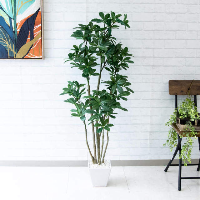 人工 観葉植物 フェイク グリーン シェフレラ H約125cm 店舗 装飾 開店