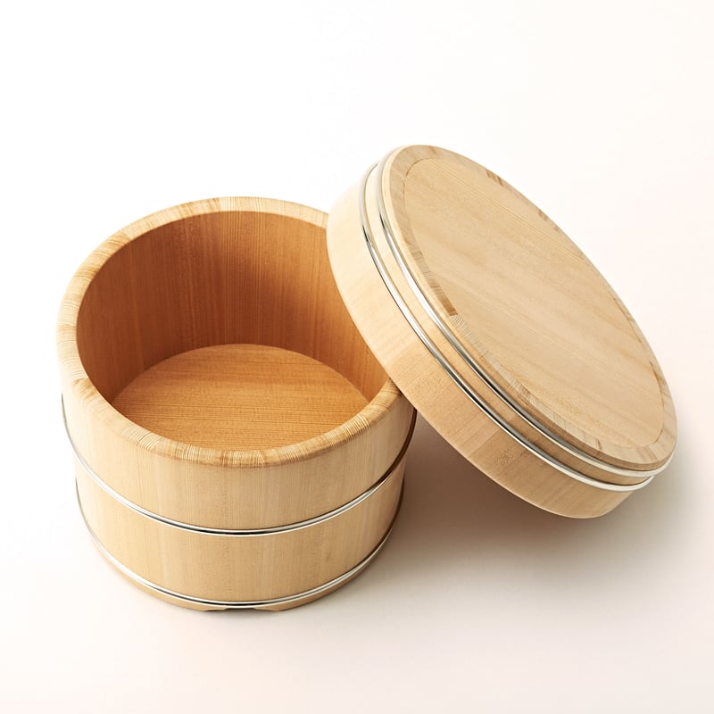 深川・川又 江戸おひつ 八寸約7合 5から6人用 木製 白ごはんがより