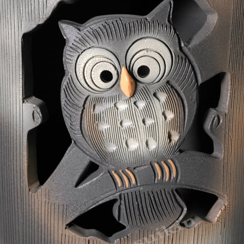 ふくろう扇型傘立 （信楽焼き・陶器・傘立て・梅雨・雨・玄関・収納