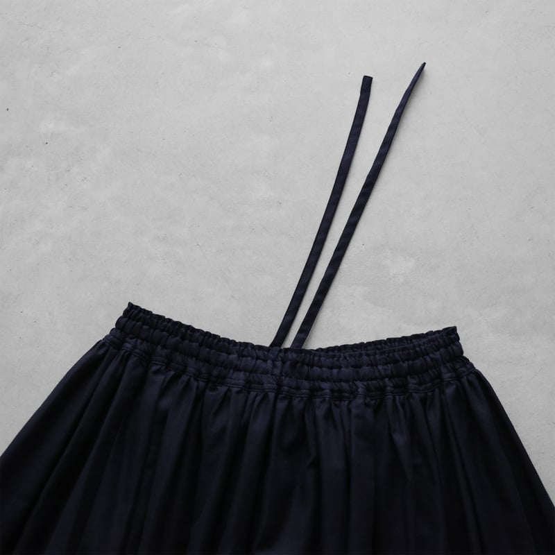 フランス綾ロングスカート（ダークネイビー）【レディス】U402 | HUIS