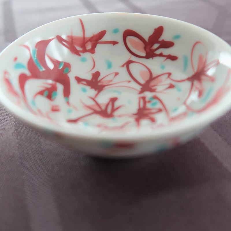 赤地健・ぐい吞み、九谷焼 赤地陶房、金沢 | Bi's Japanese Gifts