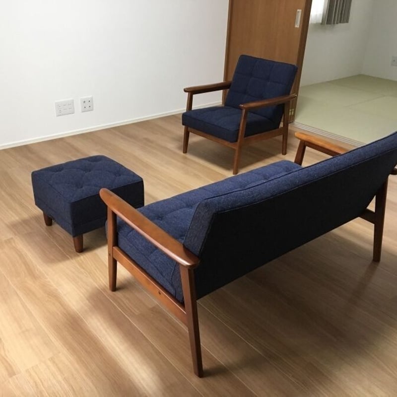 カリモク60 Kチェア2シーター タープブルー W36143JW | CLIA online