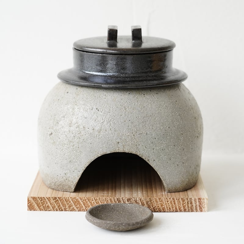 NO.25 大杉康伸 かまどはん（1合炊き） 艶黒×灰 | JIBITA