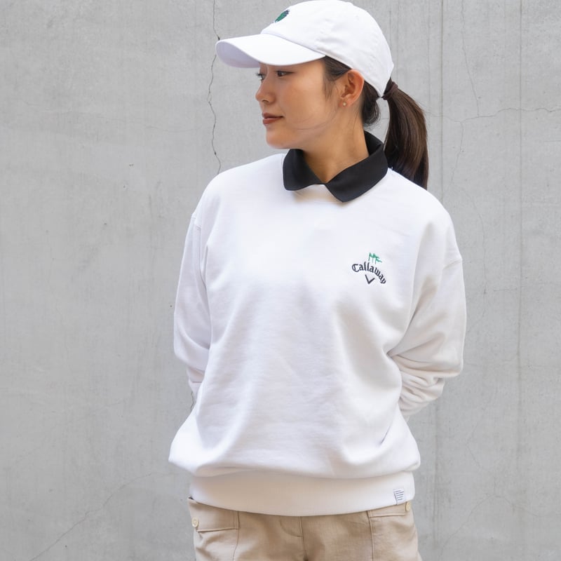 Callaway + CLUBHAUS Crewneck Sweat - White | CL