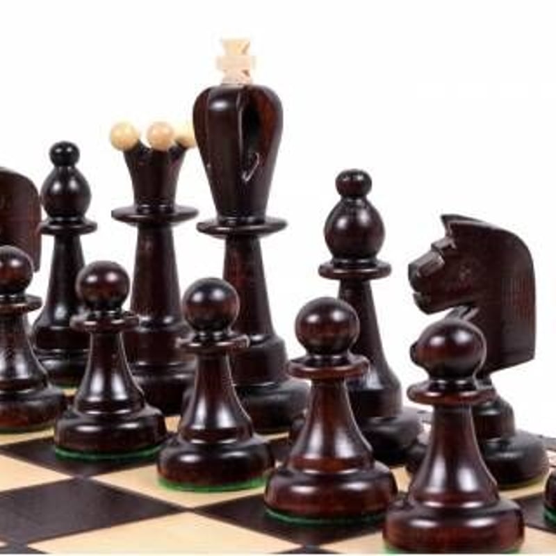 CH115 Brown ACE 40cmチェス盤チェス駒セット 駒収納 | 世界のチェス専