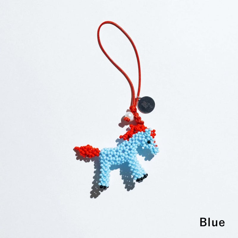 Mikita Kunitsky_Horse Key-Ring (White,Blue,Grey