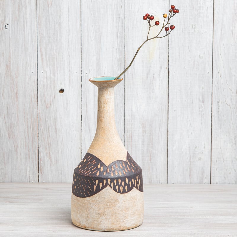 エヴァーソン朋子 陶作品「花器」A1 | gallery So-Ra online shop