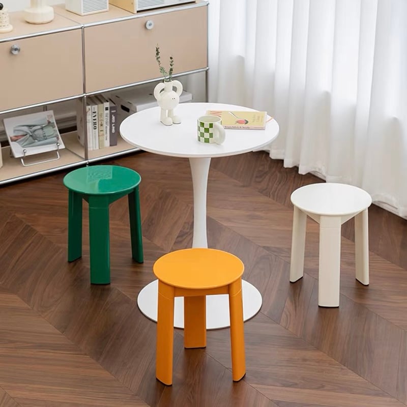 カラー ラウンド サイドテーブル スツール 全4色 チェア | 70PARK
