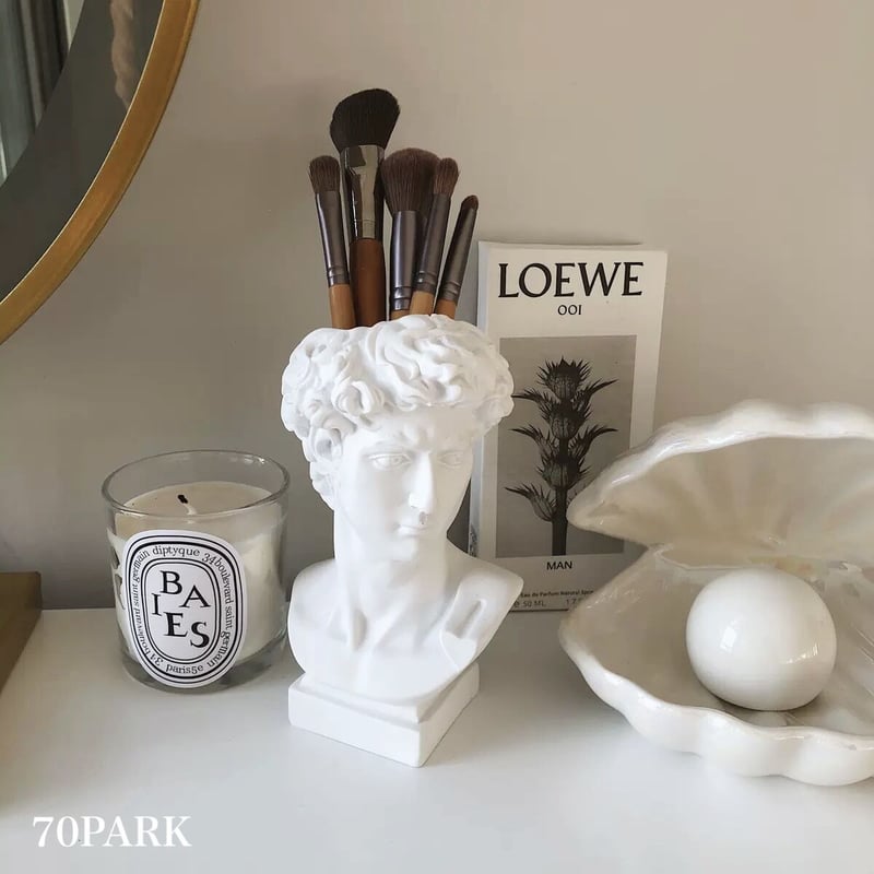 即納】#彫刻モチーフ ブラシスタンド ペン立て 花瓶 オブジェ | 70PARK