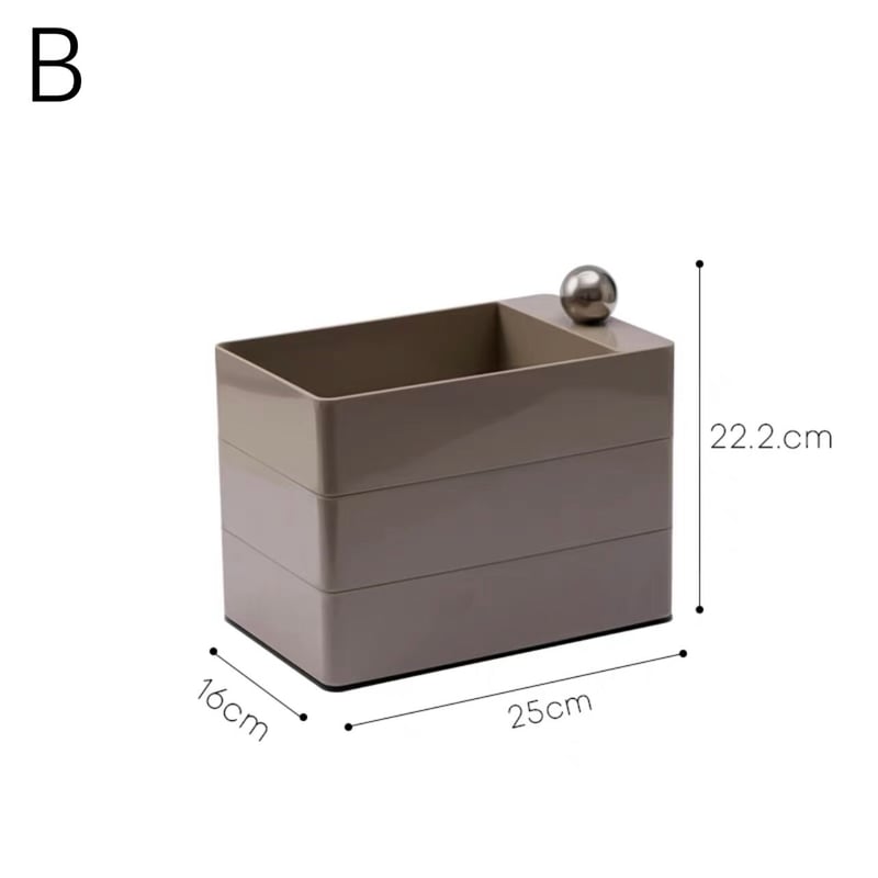 スライド式 長方形 3段 アクセサリー トレイ 全4色 収納 | 70PARK