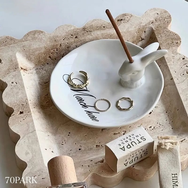 うさぎ モチーフ インセンスホルダー トレイ お香立て | 70PARK