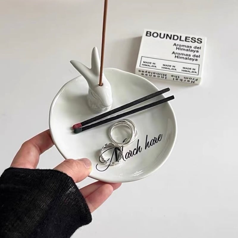 うさぎ モチーフ インセンスホルダー トレイ お香立て | 70PARK