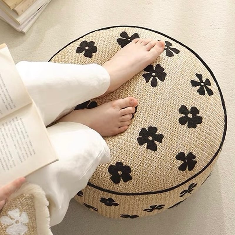 展示品】オカムラ マメット ストロービーズクッション ストロー素材